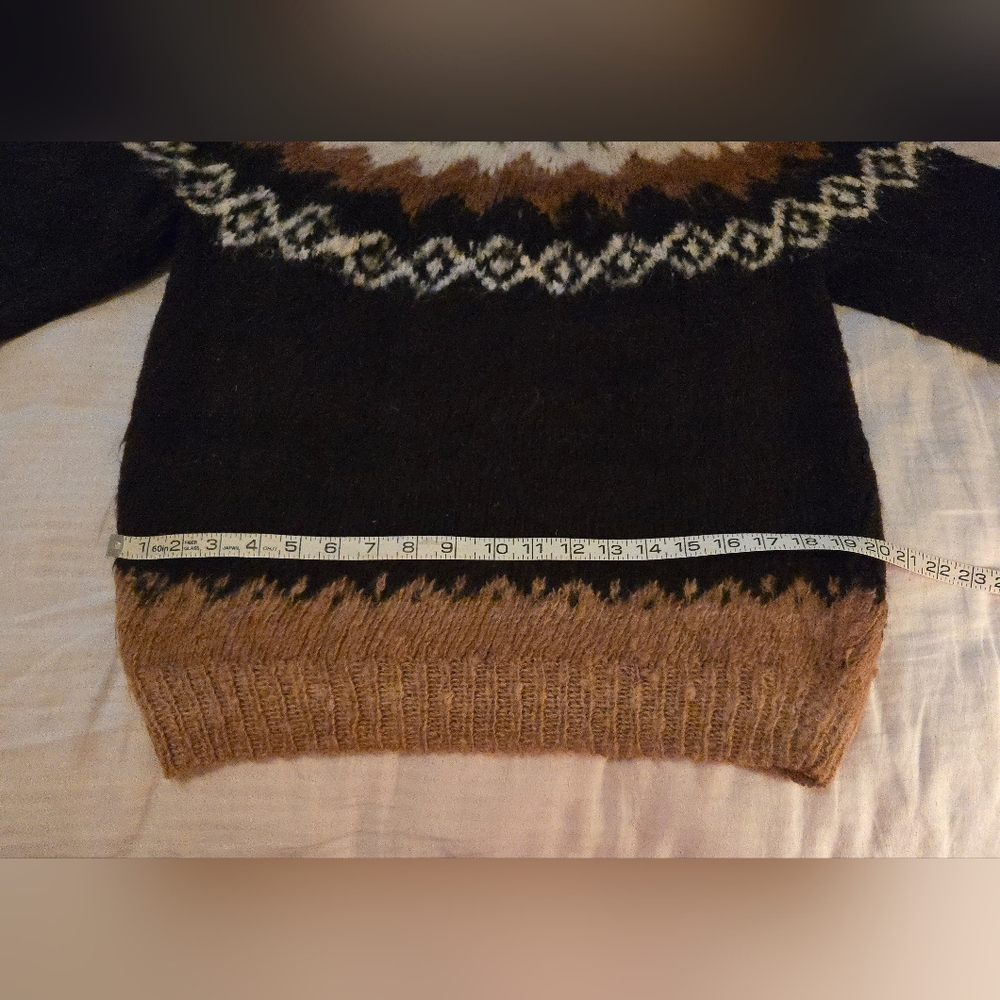 Invisible World 100% Alpaca Wool Sweater - Hand Knit from Bolivia - Size S - Picture 6 of 8
